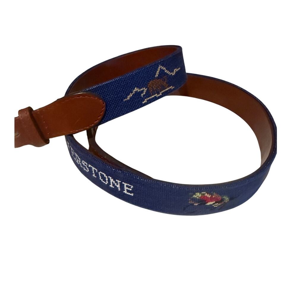 Smathers & Branson Needlepoint Cornerstone Club Belt Men’s Sz. 40